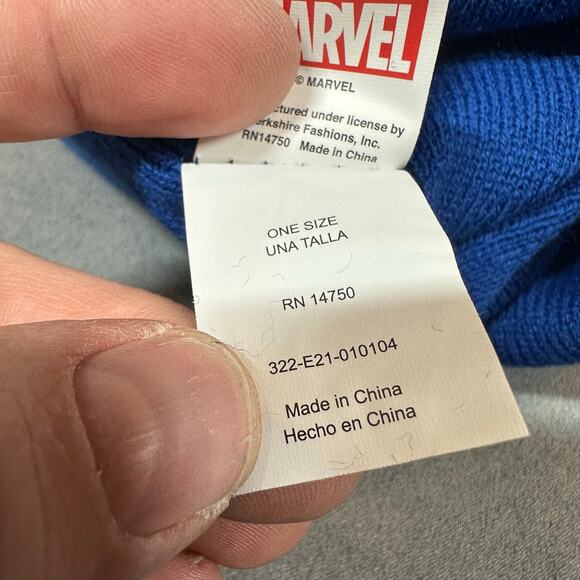 Marvel Spider-Man One Size Kids Boys Winter Hat Beanie Mask Spellout - Picture 5 of 7